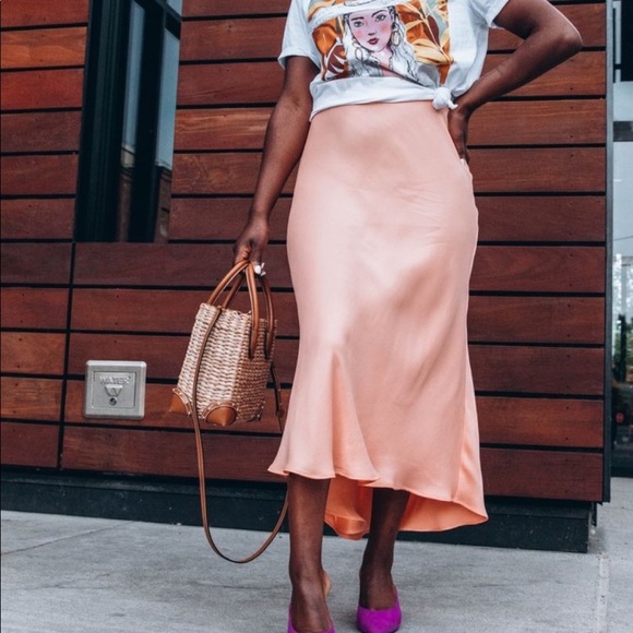 Zara pink slip skirt Clearance